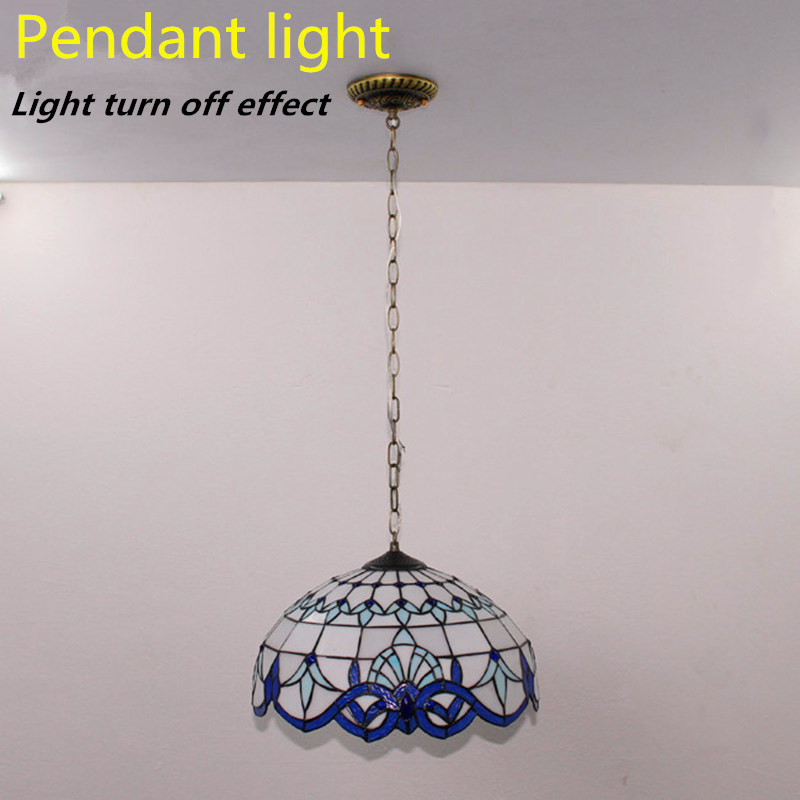 12' in stile europeo luce turca camera da letto sala da pranzo lampadario in vetro colorato lampadario in vetro a LED lampada a sospensione