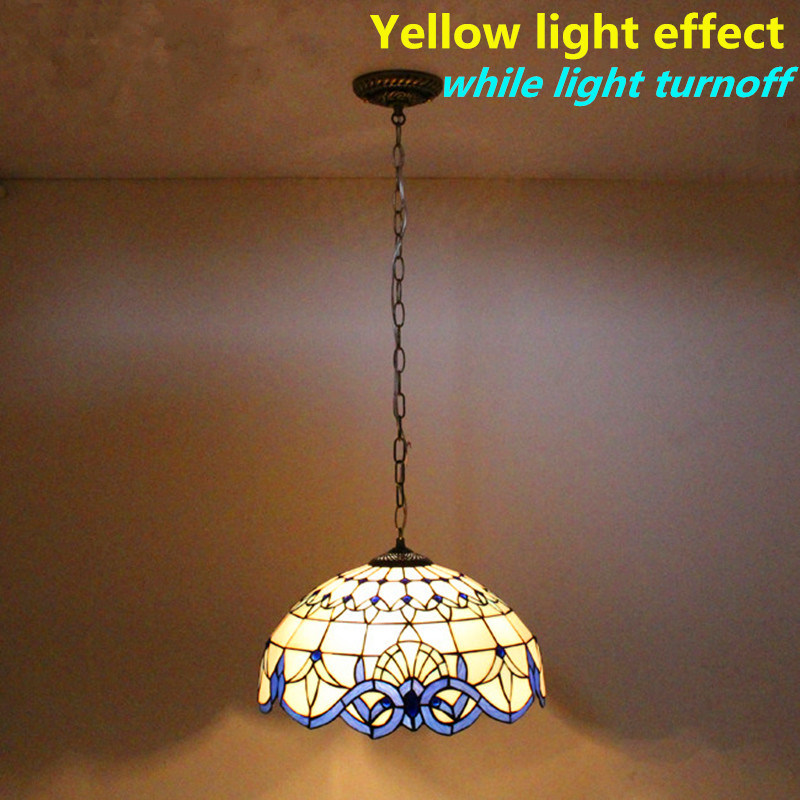 12' in stile europeo luce turca camera da letto sala da pranzo lampadario in vetro colorato lampadario in vetro a LED lampada a sospensione
