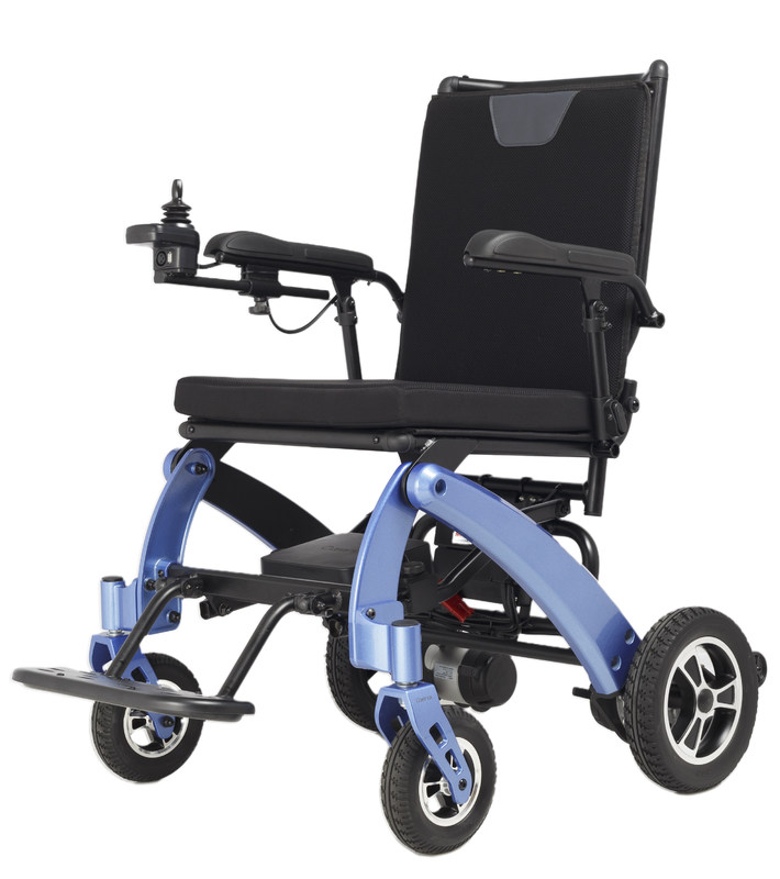 Adulti disabili disabili viaggi portatili leggero pieghevole telecomando sedia a rotelle elettrica con joystick