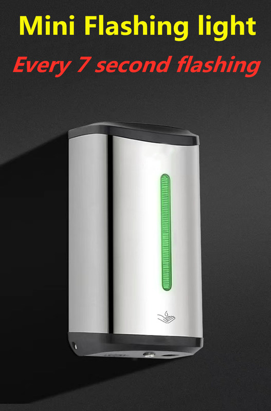 Acciaio inossidabile Grande capacità montata a parete Dispensatore di sapone senza contatto a mano Sensore a infrarossi automatico Sterilizzatore a mano liquido